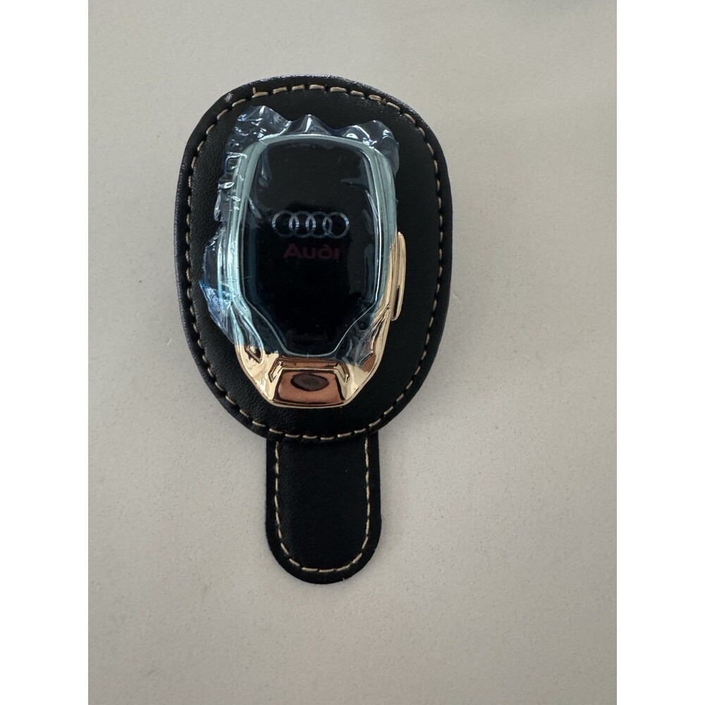 AUDI Sunglasses leather Holder for Car Suit for Audi cars universal gold black